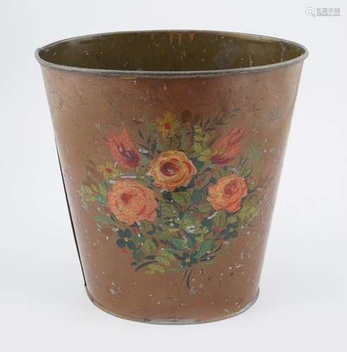 EDWARDIAN TOLEWARE PAPER BASKET