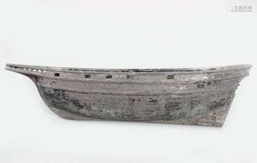 RARE CAST IRON BOAT SCULPTURE