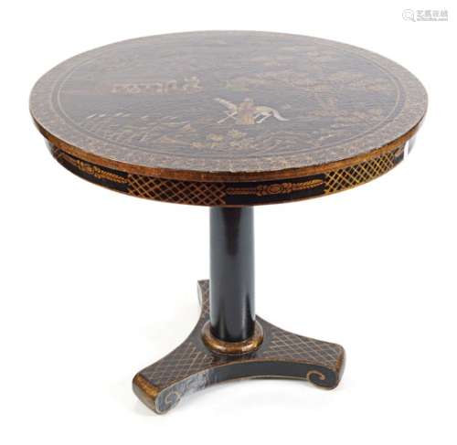 19TH-CENTURY LACQUERED CENTRE TABLE