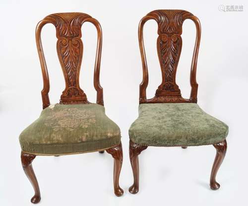 PAIR OF GEORGE I WALNUT SIDE CHAIRS, CIRCA 1710