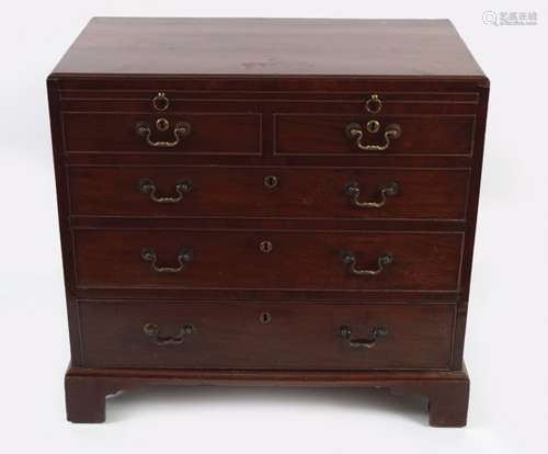 GEORGE III MAHOGANY BACHELOR'S CHEST