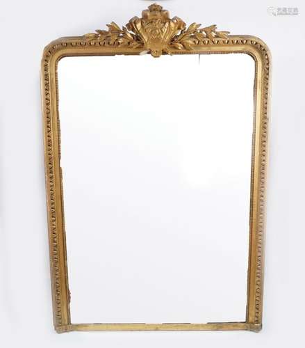 LARGE 19TH-CENTURY GILT FRAMED OVERMANTLE MIRROR