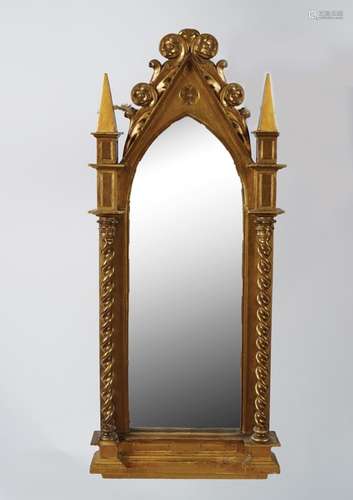 PAIR OF 19TH-CENTURY CARVED GILTWOOD PIER MIRRORS