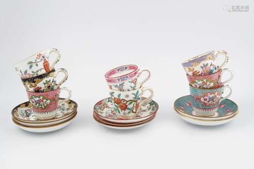 MINTON PORCELAIN CABINET CUPS AND SAUCERS