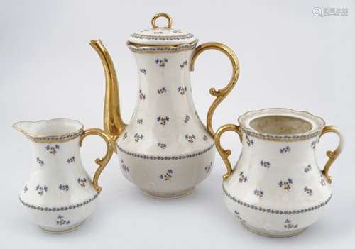 THREE PIECE LIMOGES TEA SET