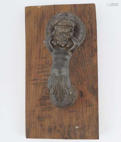 LARGE 18TH-CENTURY CAST IRON DOOR KNOCKER