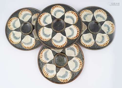 SET OF FOUR LONG CHAMP OYSTER PLATES