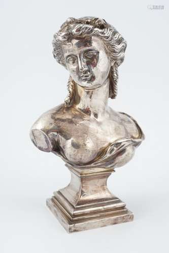 19TH-CENTURY SILVER GILT BRONZE BUST