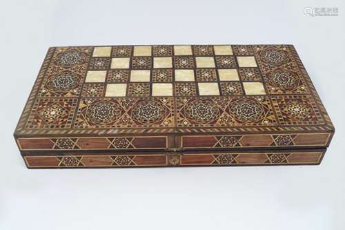 MOROCCAN MARQUETRY & PARQUETRY CHESS BOARD