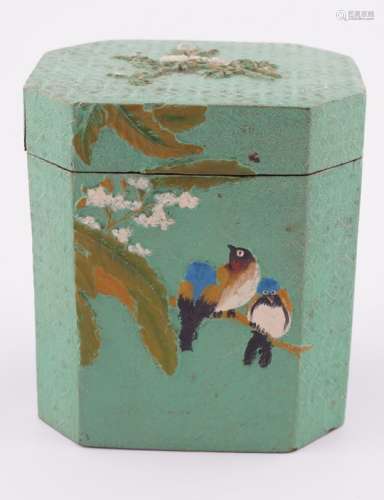 19TH-CENTURY JAPANESE LACQUERED TEA CADDY & COVER