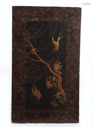 19TH-CENTURY JAPANESE LACQUERED PANEL