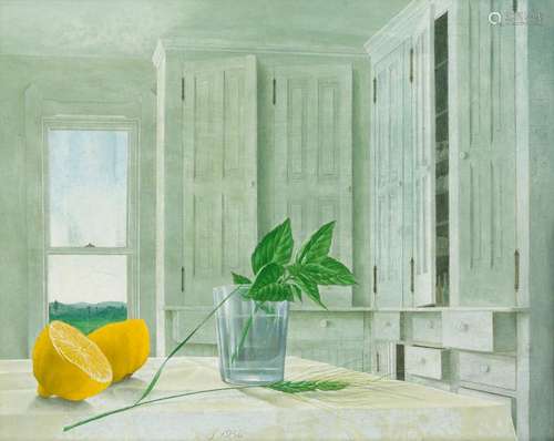 John Wilde (American, 1919-2006) Interior with Lemons,