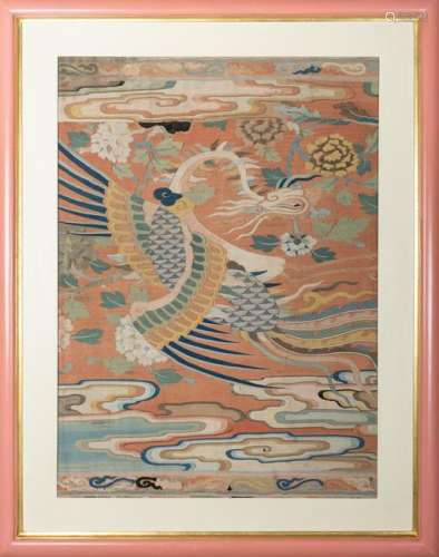 Arte Cinese  A large imperial kesi woven with a phoenix