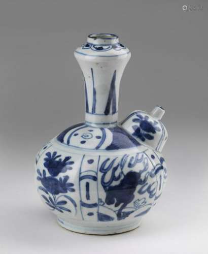 Arte Cinese  A blue and white pottery kendi China,