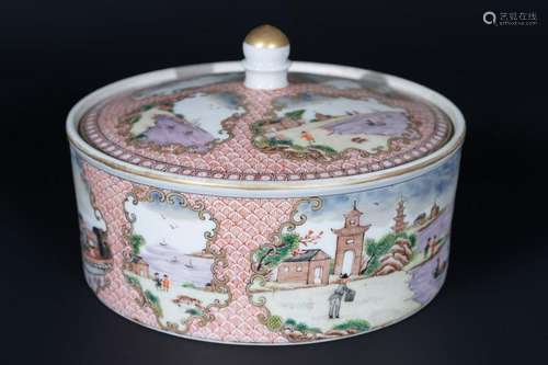 Arte Cinese  A porcelain famille rose Export pot and