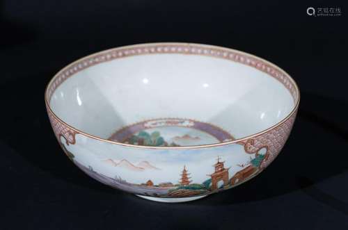 Arte Cinese  A famille rose porcelain export bowl