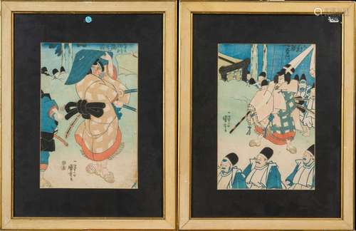 Arte Cinese  Two prints on rice paper Japan, 19th