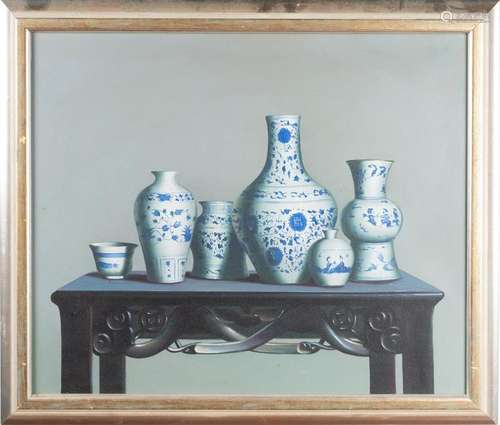 Arte Cinese  A painting depicting Chinese porcelain