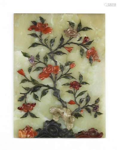 Arte Cinese  A jade tablescreen plaque with