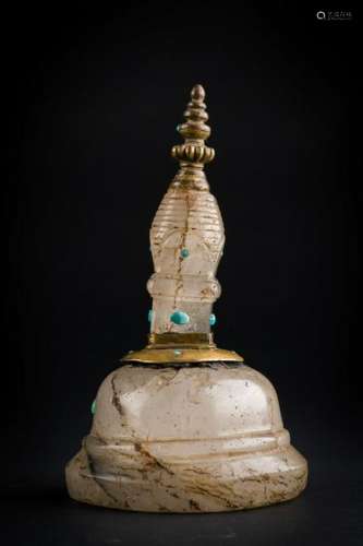 Arte Himalayana  A rock crystal stupa Nepal, 17th