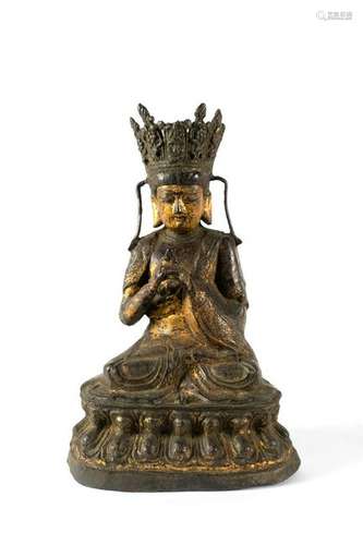 Arte Cinese  A bronze figure of VairocanaChina, Ming