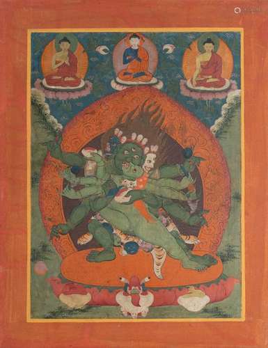 Arte Himalayana  Thangka depicting one of the ten