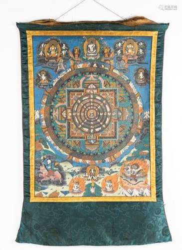 Arte Himalayana  A thankga with mandala Nepal, 20th