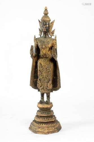 Arte Sud-Est Asiatico  A Rattanakosin bronze lacquered