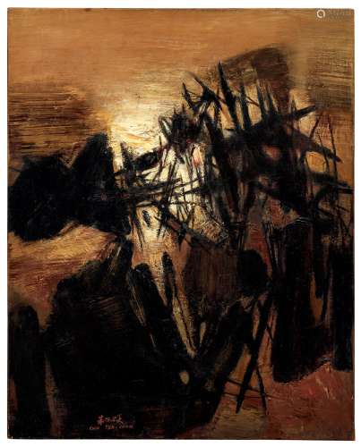 朱德群（1920～2014） 1960年作 第72号 油彩 画布