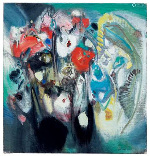 朱德群（1920～2014） 1957年作 花之系列之二 油彩 画布