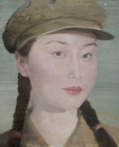 祁志龙（b.1957） 2005年作 中国女孩第28号 压克力 画布