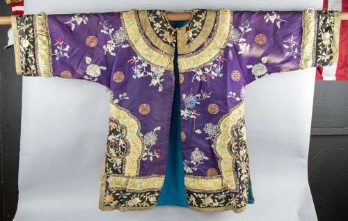 Chinese Embroidered Silk Coat