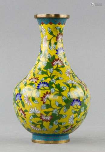 Chinese Cloisonne Enamel Vase