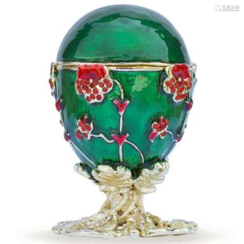 Faberge Inspired 1899 Pansy Royal Russian Egg