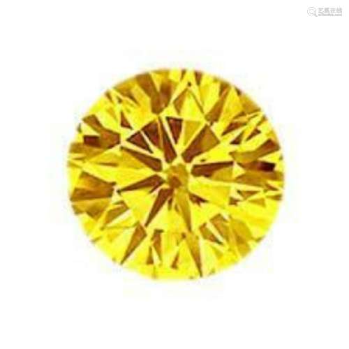 7ct Brilliant Cut Round Canary BIANCO Diamond