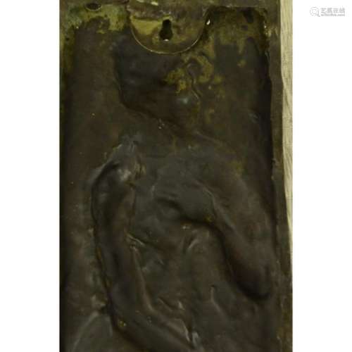 Bronze Bas Relief Wall Sculpture of Roman Female Water