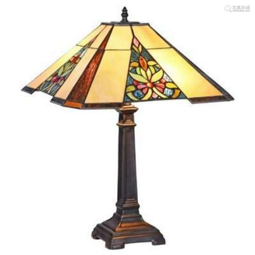 Tiffany-style Victorian 2 Light Table Lamp 16