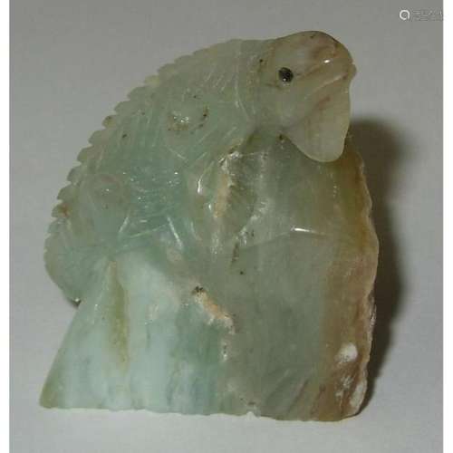 116ct Andean Blue Opal Gemstone Carving, Iguana