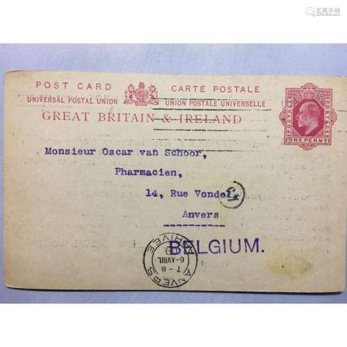 1809 London Original Postmarked Typed Envelope with