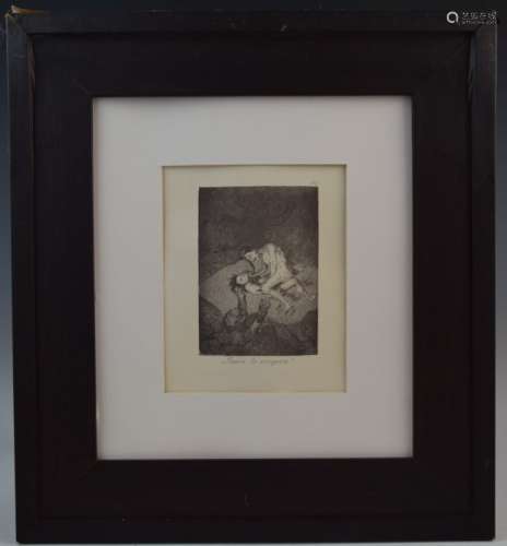 Francisco Goya Etching (Framed)
