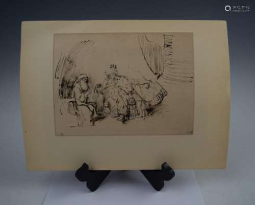 Rembrandt, Heliogravure (Nathan Admonishing David)