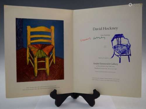 David Hockney Chair Drawing (Andre Emmerich Gallery)