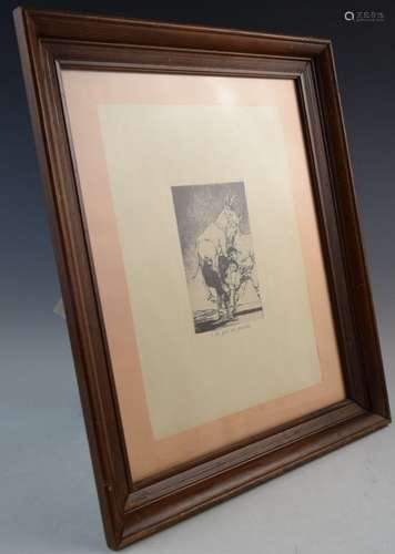 Francisco Goya Etching (Framed)