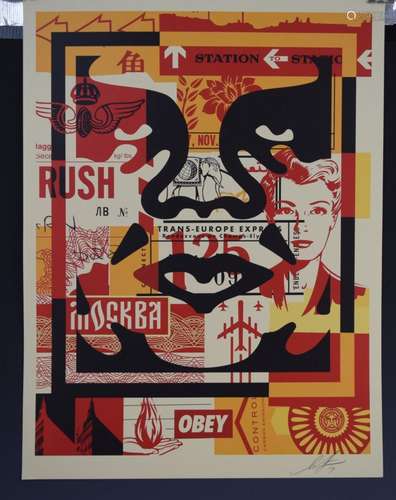 Shepard Fairey, Signed Offset Lithograph (Rush)