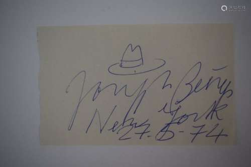 Joseph Beuys, Drawing (Acquired Directly from Artist)