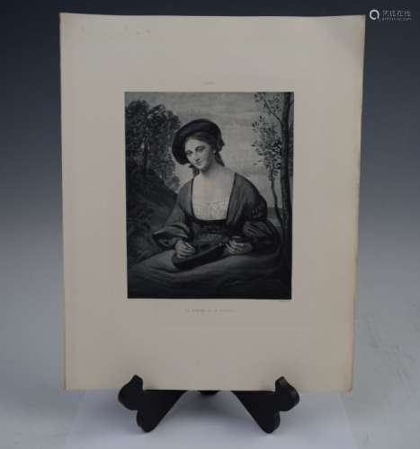 Jean-Baptiste-Camille Corot, La Femme (Engraving)
