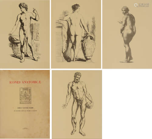1890年意大利出版《人体艺术版画集》精装本一册。