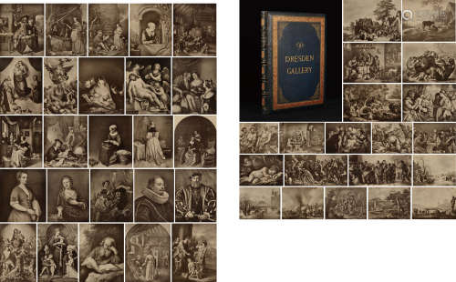 清 光绪元年（1875）伦敦装帧《德累斯顿画廊画廊的艺术珍宝》原版蛋白照片集一册（美国J.P.摩根图书馆旧藏）。