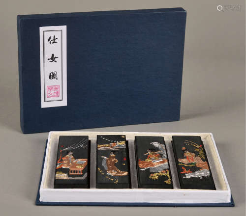 “中国古代仕女”纪念墨一盒4锭（附原盒）