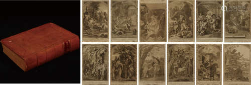 1787年伦敦出版《神圣的福音宗教巨幅版画集》硬皮精装本一册（美国J.P.摩根图书馆旧藏）